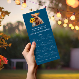 Calendario de negocios de vacas gigantescas de Hig