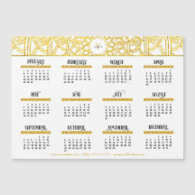 Calendario de negocios Gold Lotus Monogram 2023