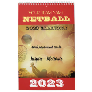 Calendario de Netball de personalizado Team Name 2