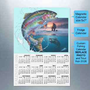 Calendario de nevera de pesca personalizado 2026 /