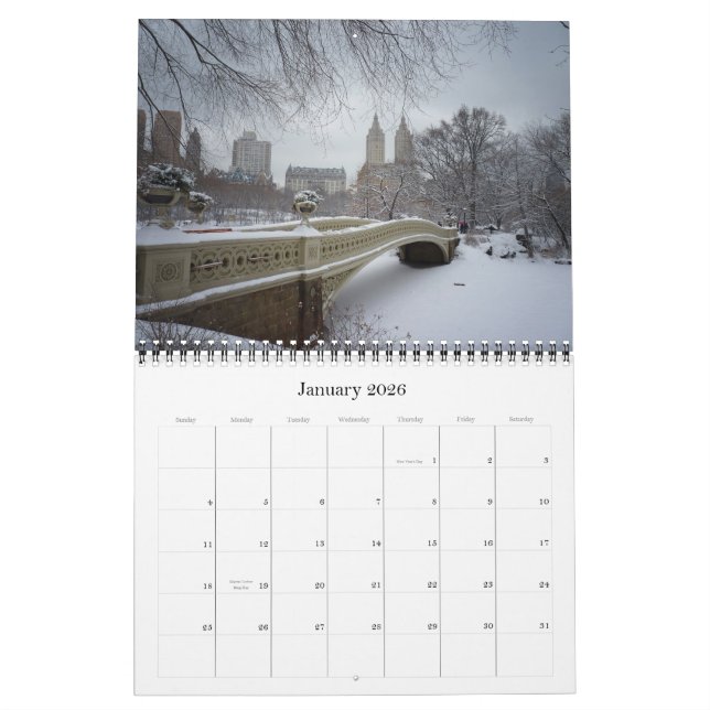 Calendario de New York City 2013 - paisajes (Jan 2026)