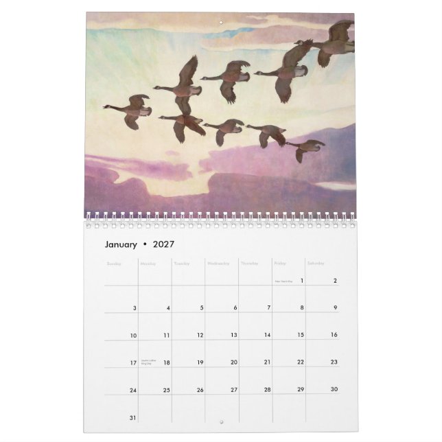 Calendario de Newell Convers Wyeth (Jan 2027)