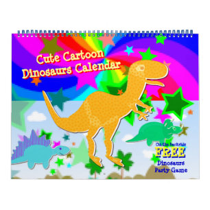 Calendario de niños con dinosaurios de Personaliz