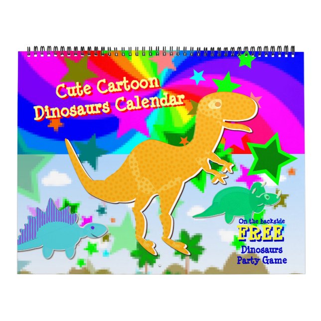 Calendario de niños con dinosaurios de Personaliza (Tapa)