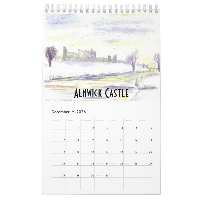 Calendario de Northumberland 2019 (Dec 2026)
