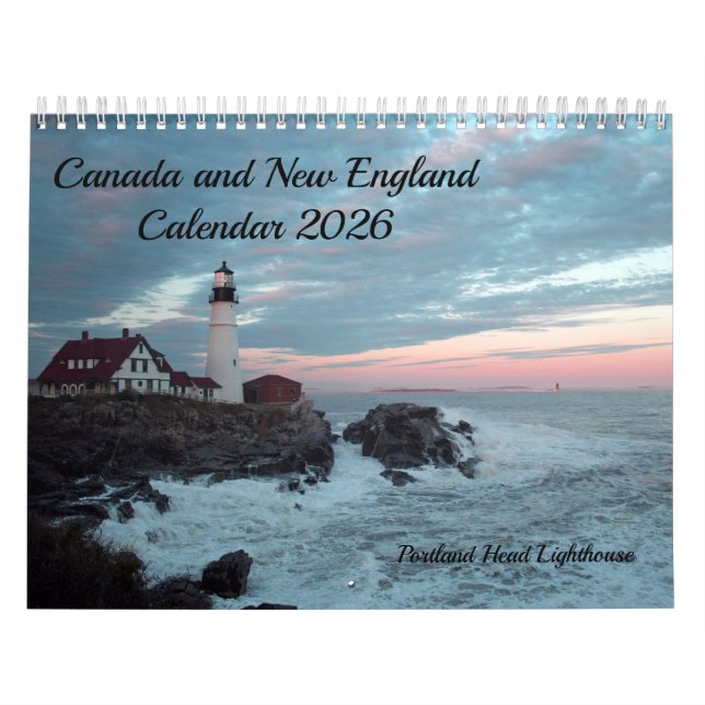 Calendario de Nueva Inglaterra y Canadá 2026 (Tapa)