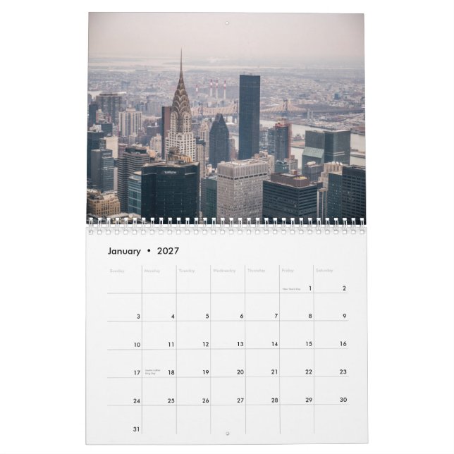 Calendario de Nueva York 2015 (Jan 2027)