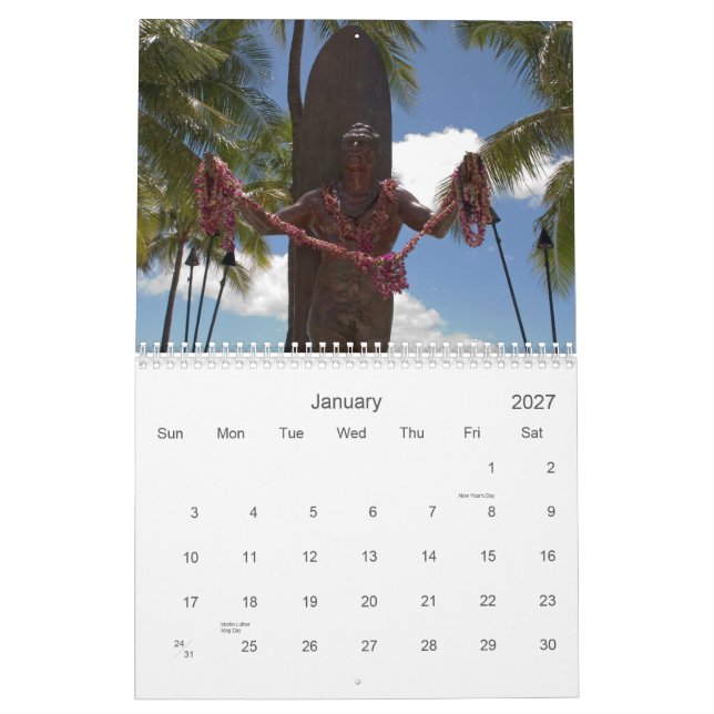 Calendario de Oahu 2007 (Jan 2027)