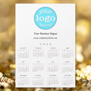 Calendario de oficina de logotipo comercial de emp
