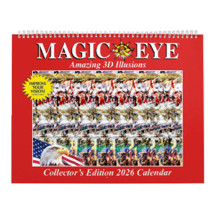 Calendario de ojos mágicos de EE.UU. de 14,25" de
