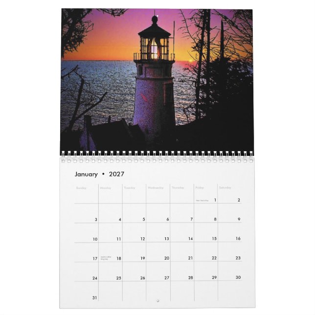 Calendario de Oregon 2011 (Jan 2027)