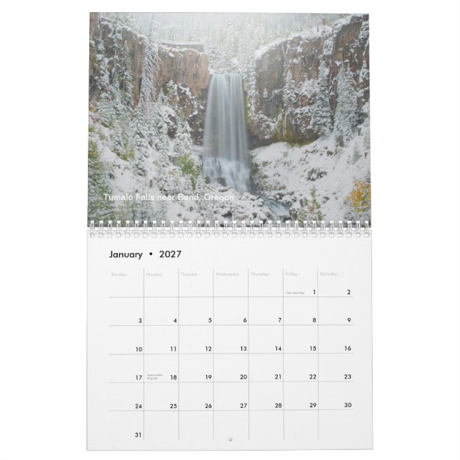 Calendario de Oregon 2013 (Jan 2027)