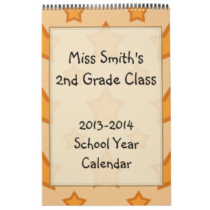 Calendario de oro del año escolar de las estrellas