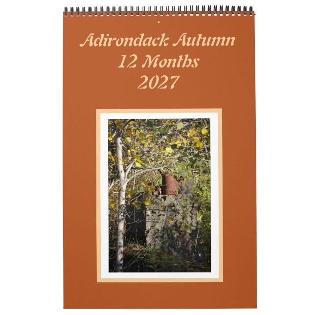 Calendario de otoño de Adirondack de 12 meses (Tapa)