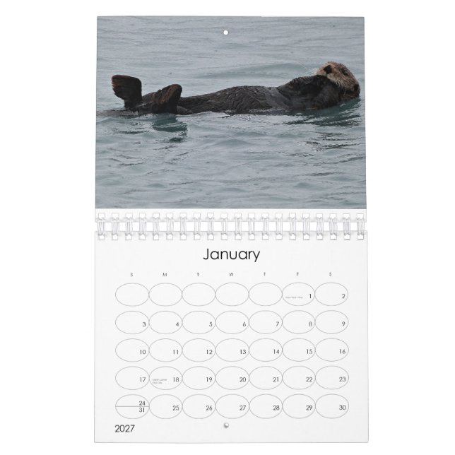 Calendario de Otterliscious 2013 del mar (Jan 2027)