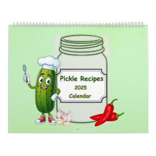 Calendario de paginación 2025 con recetas