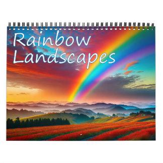 Calendario de paisajes arcoiris