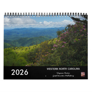 Calendario de paisajes de Carolina del Norte 2026