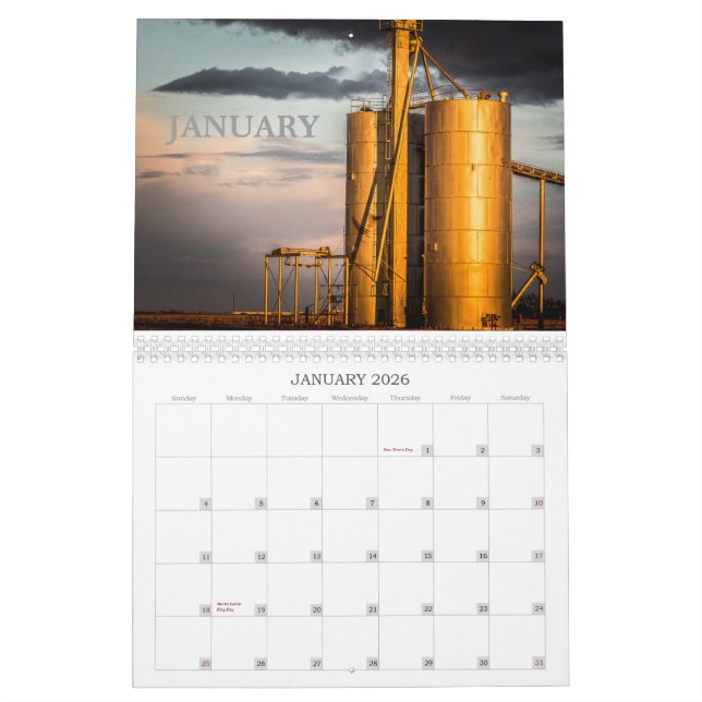 Calendario de paisajes del oeste de Texas (Jan 2026)