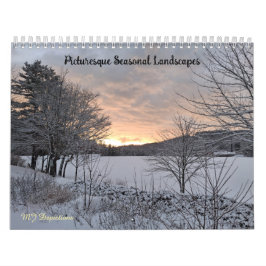 Calendario de paisajes estacionales pintorescos