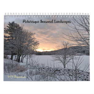 Calendario de paisajes estacionales pintorescos