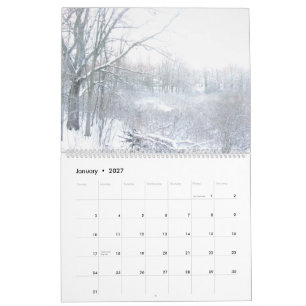 Calendario de paisajes y flores de todas las estac