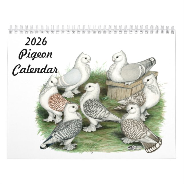 Calendario de palomas de 2026 (Tapa)