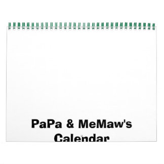 Calendario de PaPa y MeMaw