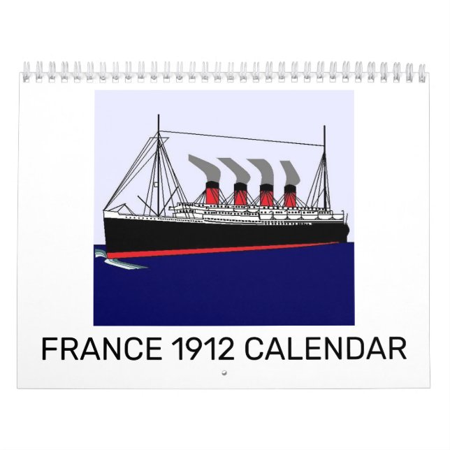 Calendario de Paquebot Francia 1912 (Tapa)