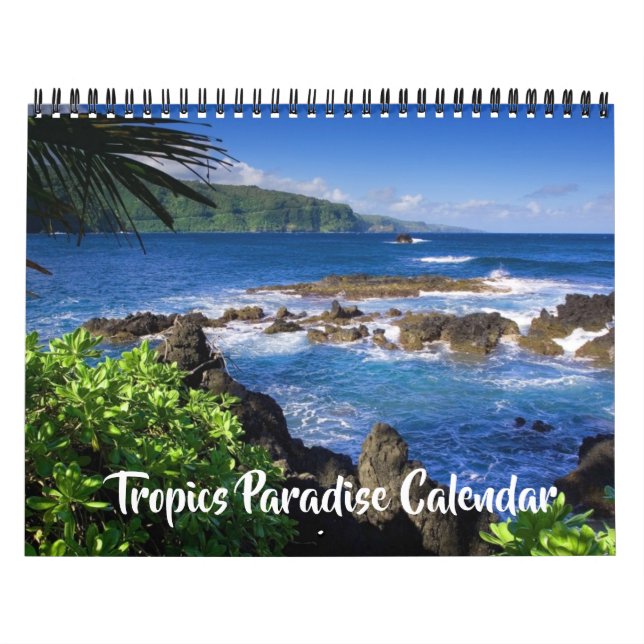 Calendario de Paraíso de Trópicos de Tamaño Median (Tapa)