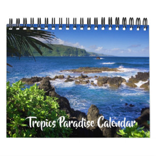 Calendario de Paraíso de Trópicos de Tamaño Pequeñ
