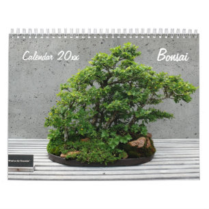 Calendario de pared con bonsai