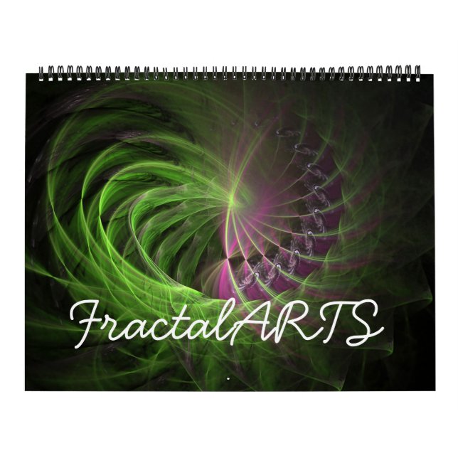 Calendario de pared de 12 meses de ARTS fractales (Tapa)