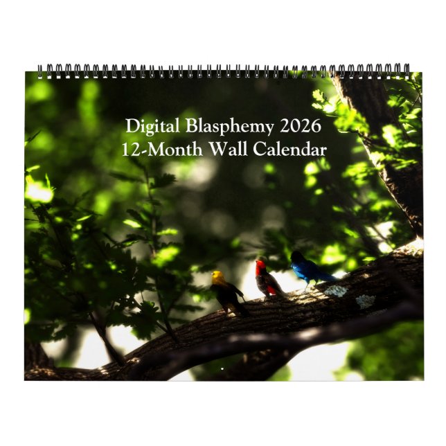 Calendario de pared de 12 meses de la blasfemia di (Tapa)