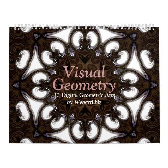 Calendario de pared de 12 meses de Visual Geometry (Tapa)