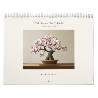 Calendario de pared de arte de bonsái japonés 2027