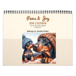 Calendario de pared de arte personalizado para per