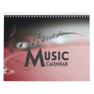 Calendario de pared de citas y fotos musicales de 
