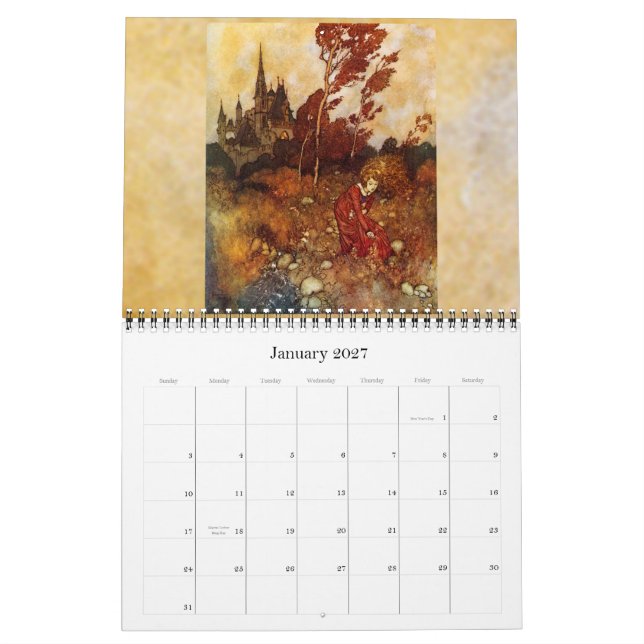 Calendario de pared de Edmun Dulac 2011 (Jan 2027)