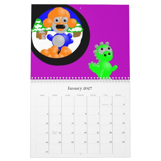 Calendario de pared de Ellie Castellanos 2010 (Jan 2027)