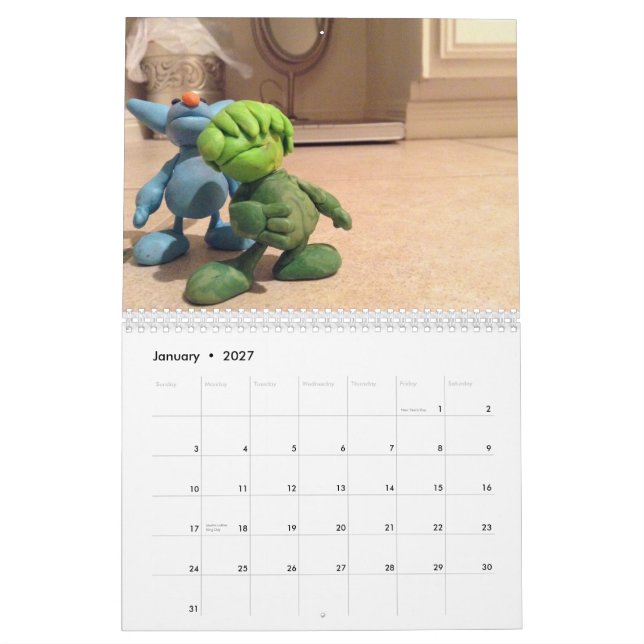 Calendario de pared de Ellie Castellanos 2015 (Jan 2027)