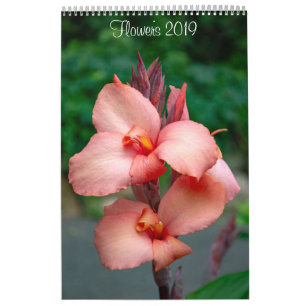 Calendario de pared de flores de 2019 de Lisa Blak