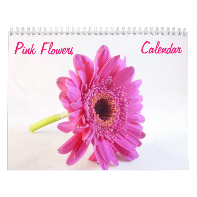 Calendario de pared de flores rosas (Tapa)