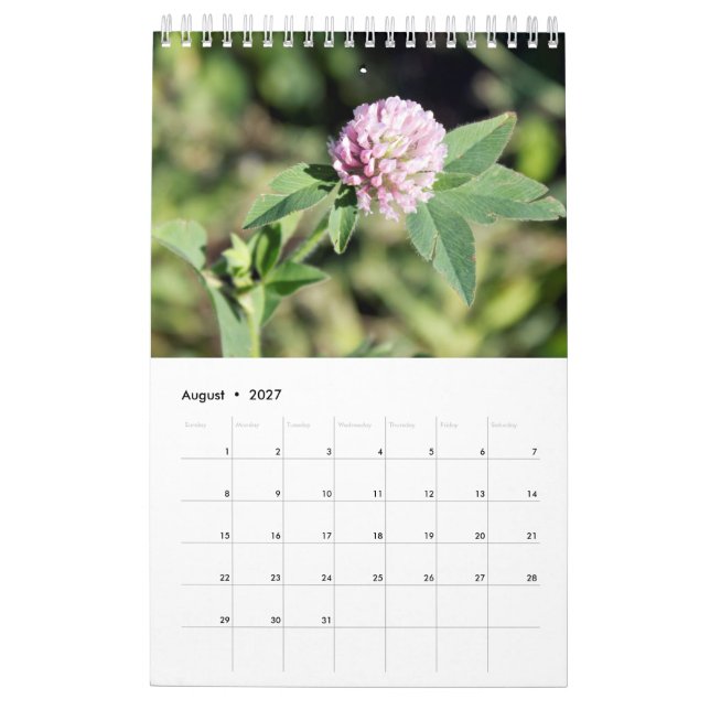 Calendario de pared de fotografía personalizado (Aug 2027)