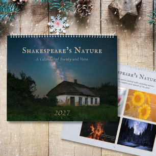 Calendario de pared de fotos de naturaleza con cit