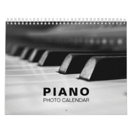 Calendario de pared de fotos de piano