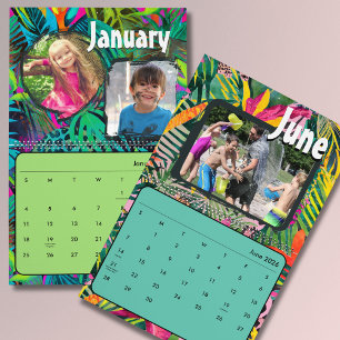 Calendario de pared de fotos personalizadas tropic