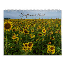 Calendario de Pared de Girasol 2026