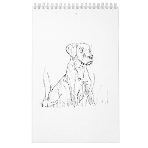 Calendario de pared de Golden Retriever, regalo pa