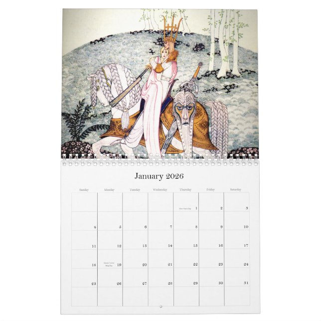 Calendario de pared de Kay Nielsen 2011 (Jan 2026)